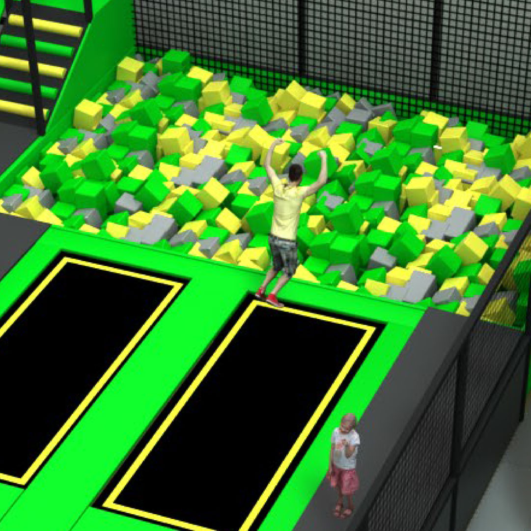 Basen piankowy w parku trampolin Jump Fly Konin