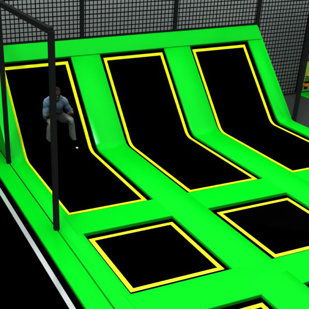 Trampolina wyczynowa w parku trampolin Jump Fly Konin