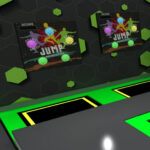 Interaktywne trampoliny z grą Jump w parku trampolin Jump Fly Konin